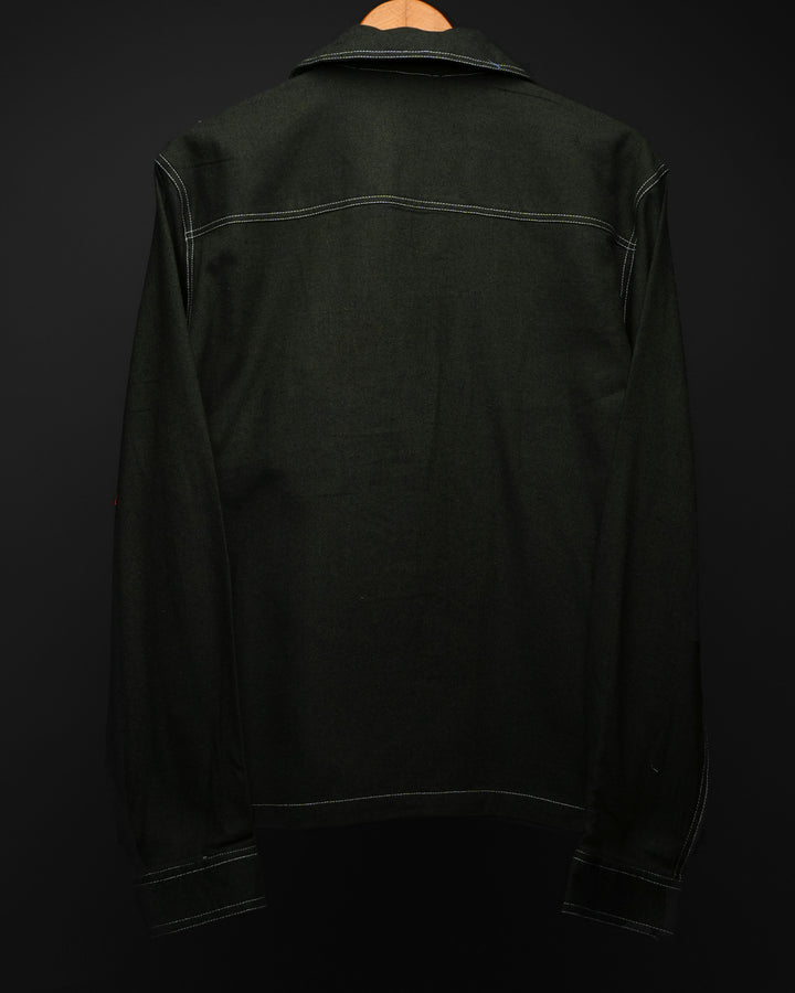 Verdure * Contrast-Stitch Shirt #173