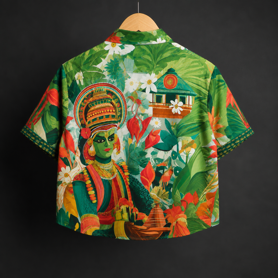 PACHA * Printed CROP SHIRT#464