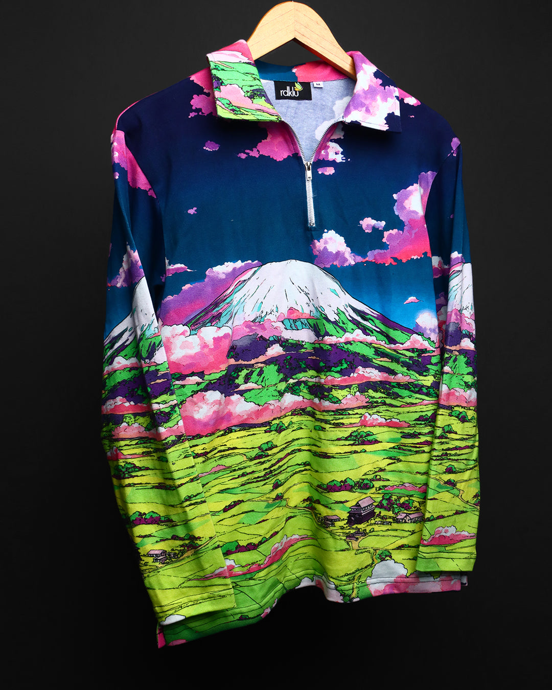 Fuji * Cotton Printed Full Sleeve Polo Tee#35