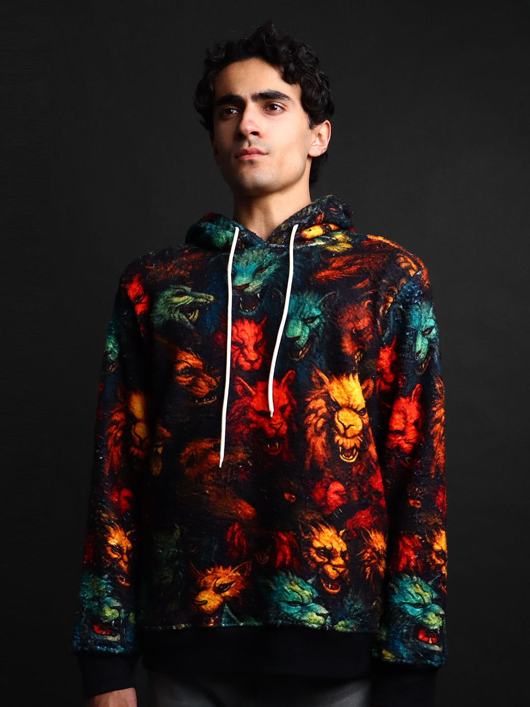 Unisex Printed Fur Hoodie #18