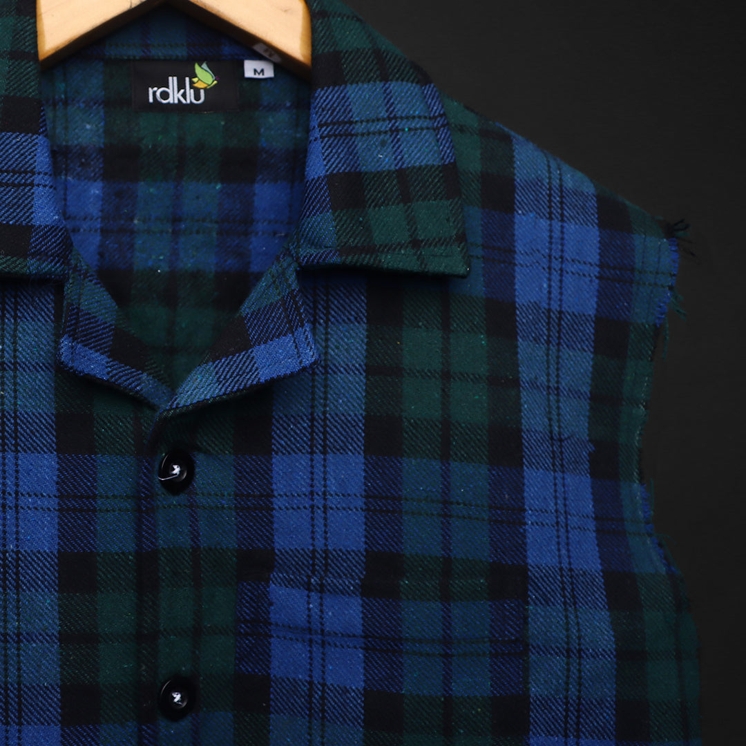 sleevless flannel shirts #146
