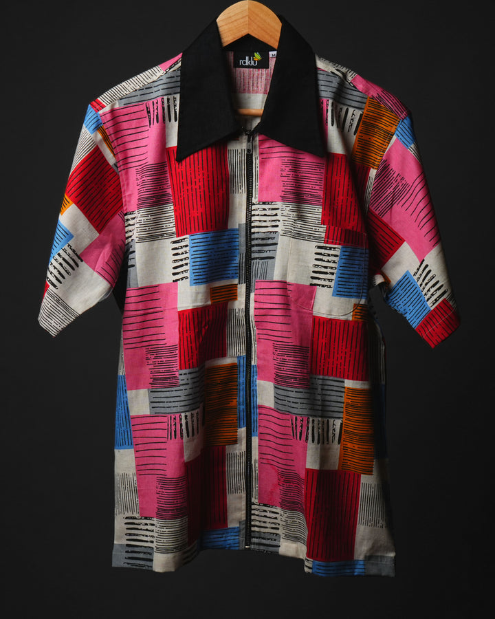 U.N.O * Zipper Shirt #203