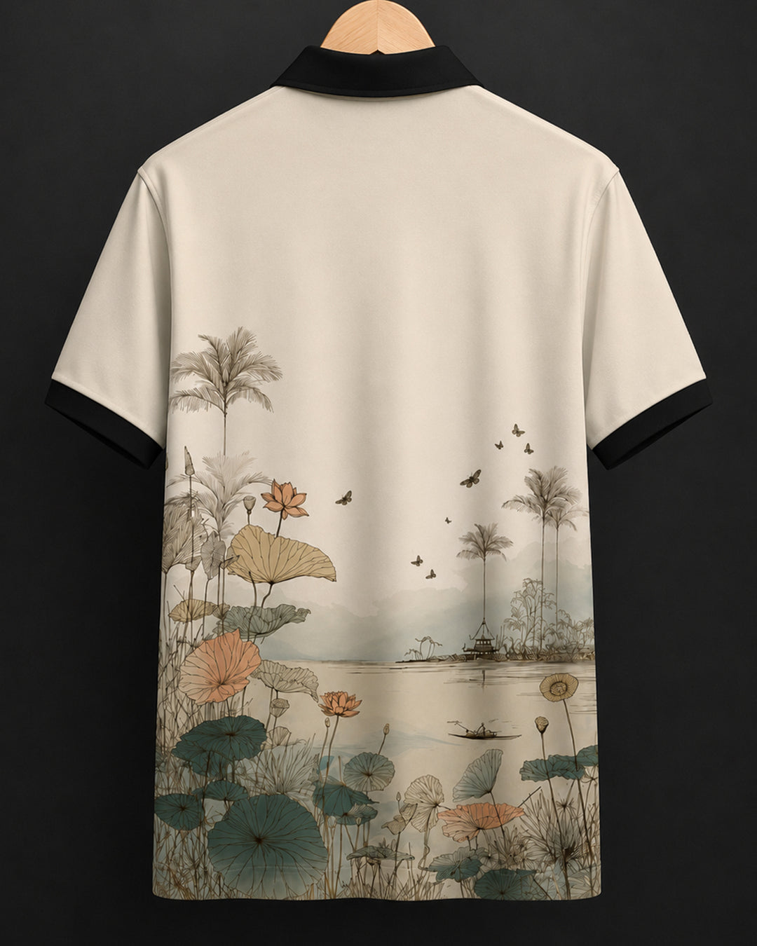Mens Cotton Printed Polo Tee#59