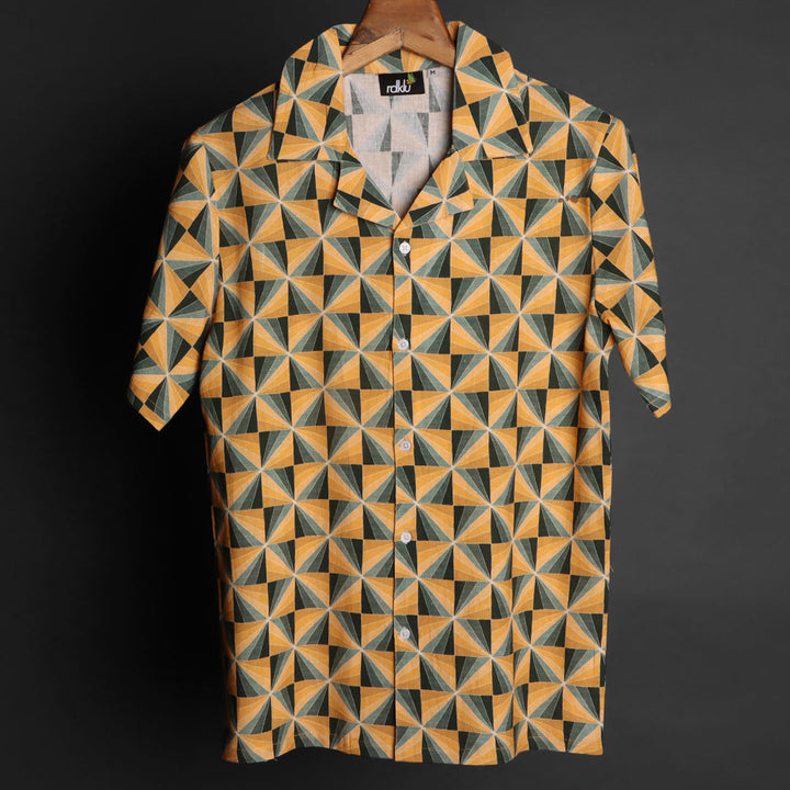 Prints - RDKLU  - Cuban Collar Shirt For Men#481