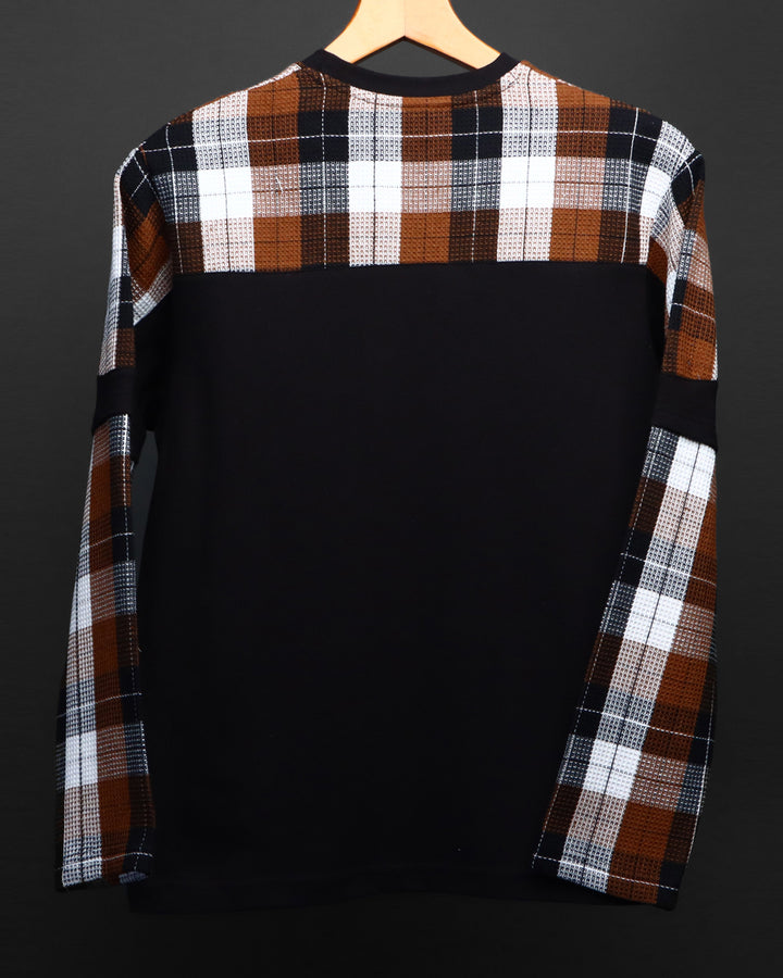 Check Panel T-Shirt Tee#38