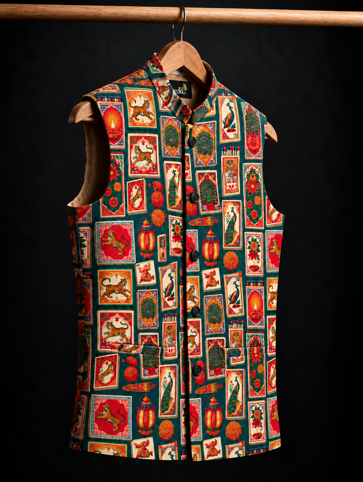 Shahi Chitra Printed Waistcoat #21