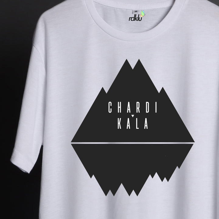 Cotton Printed Tees - Chardi Kala- RDKLCotton TEE#25