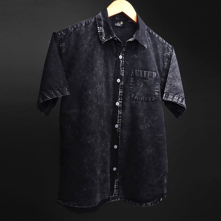 OBELISK * Acid Wash Regular Shirt #47