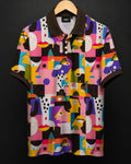 Mens Cotton Printed Polo Tee#60