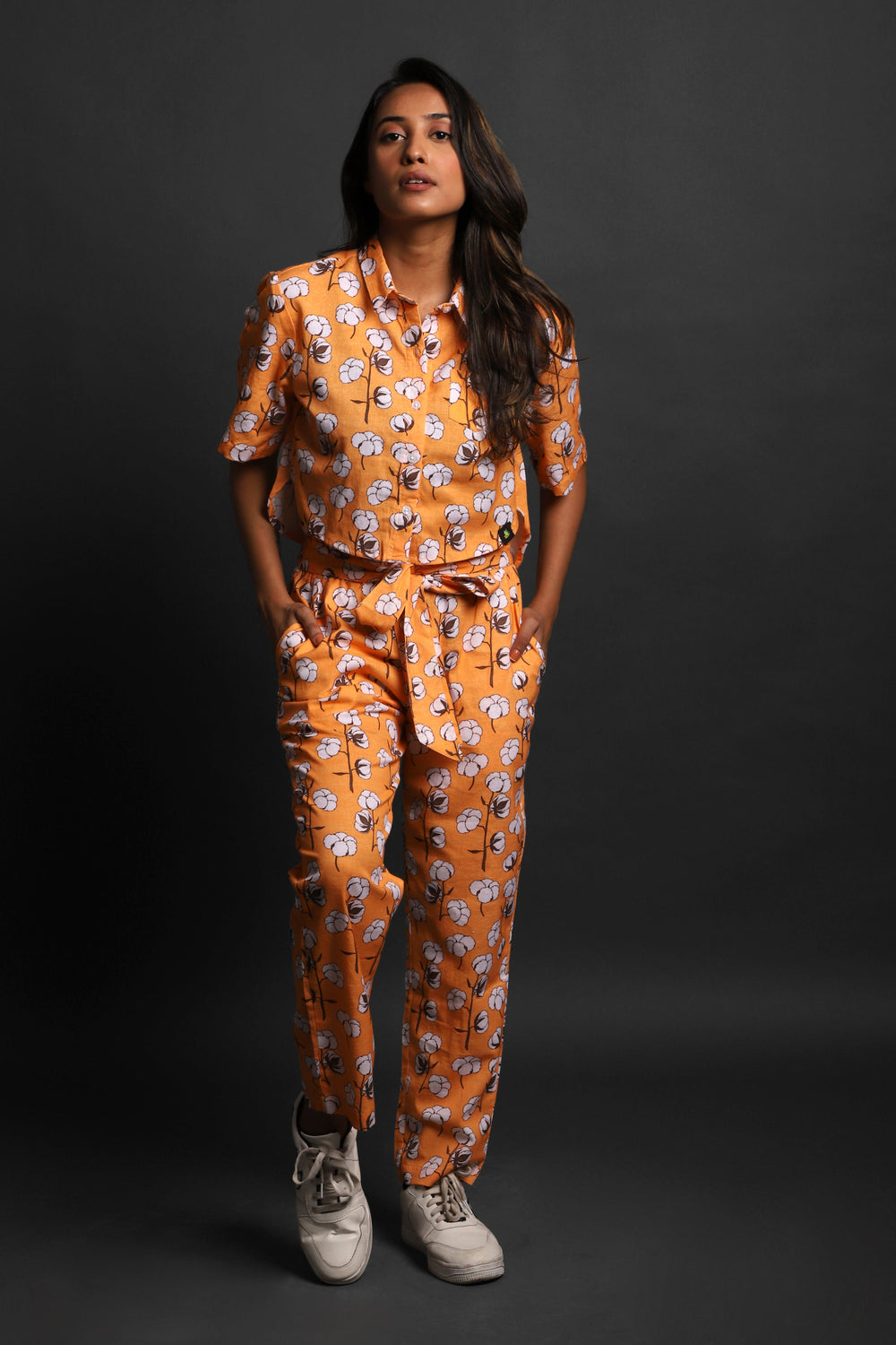 Women's Printed Co-Ord Set - Women's Printed Crop Shirt & Pant Set#6