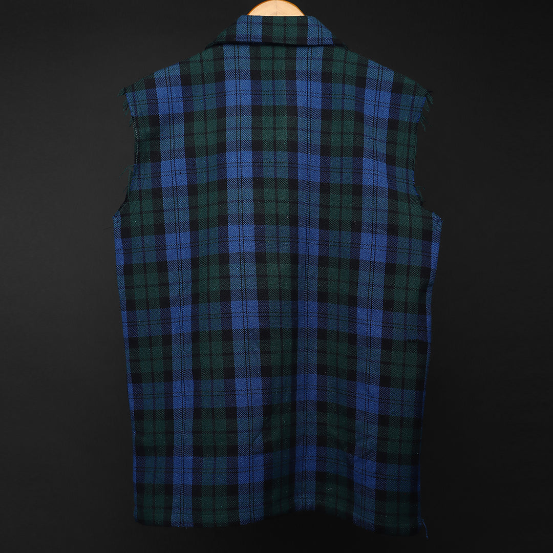sleevless flannel shirts #146