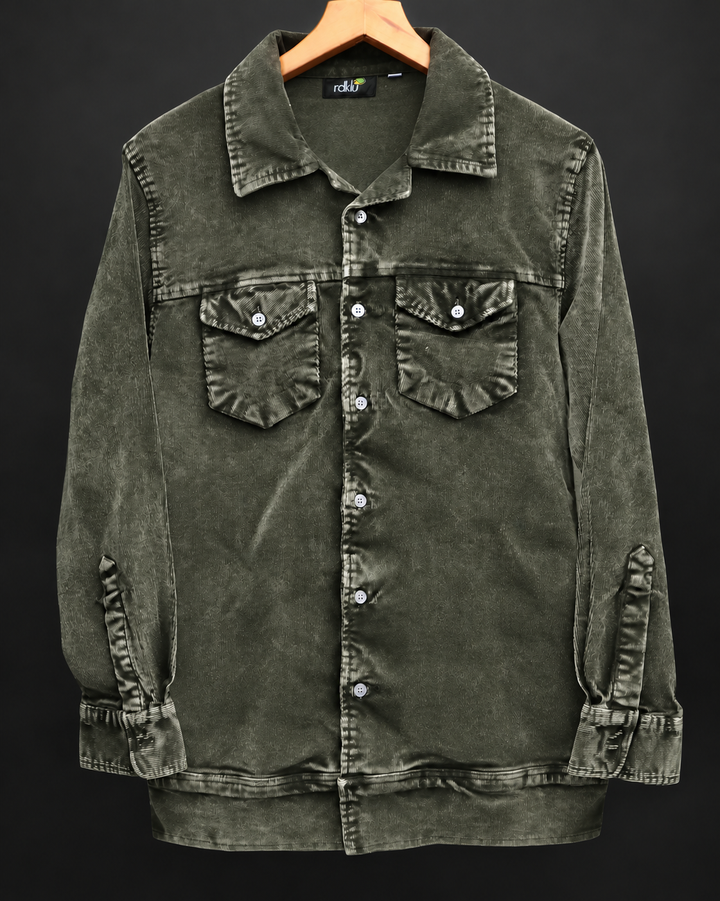 Fernwood Corduroy acid wash Shirt #166