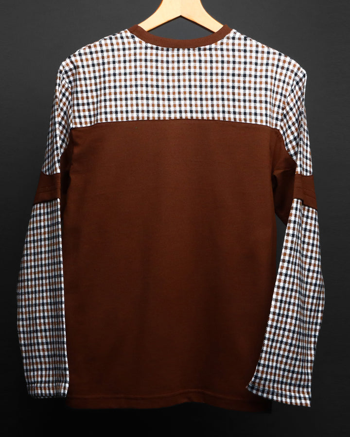 Check Panel T-Shirt Tee#37