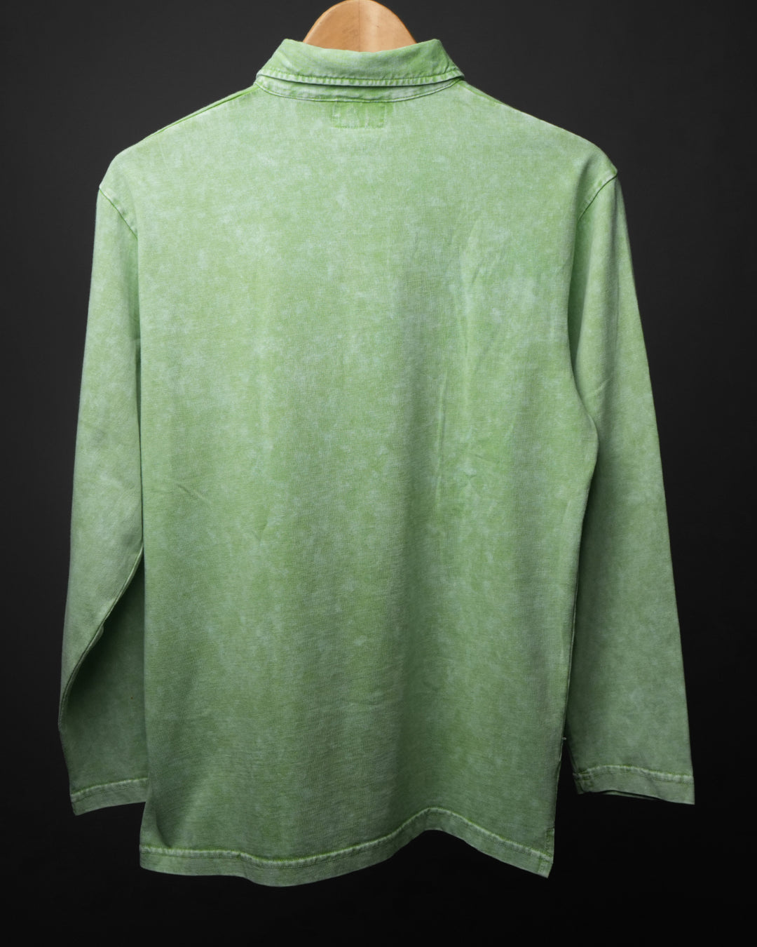 Lime Whisper * Acid Wash Full Sleeve Polo Tee #66