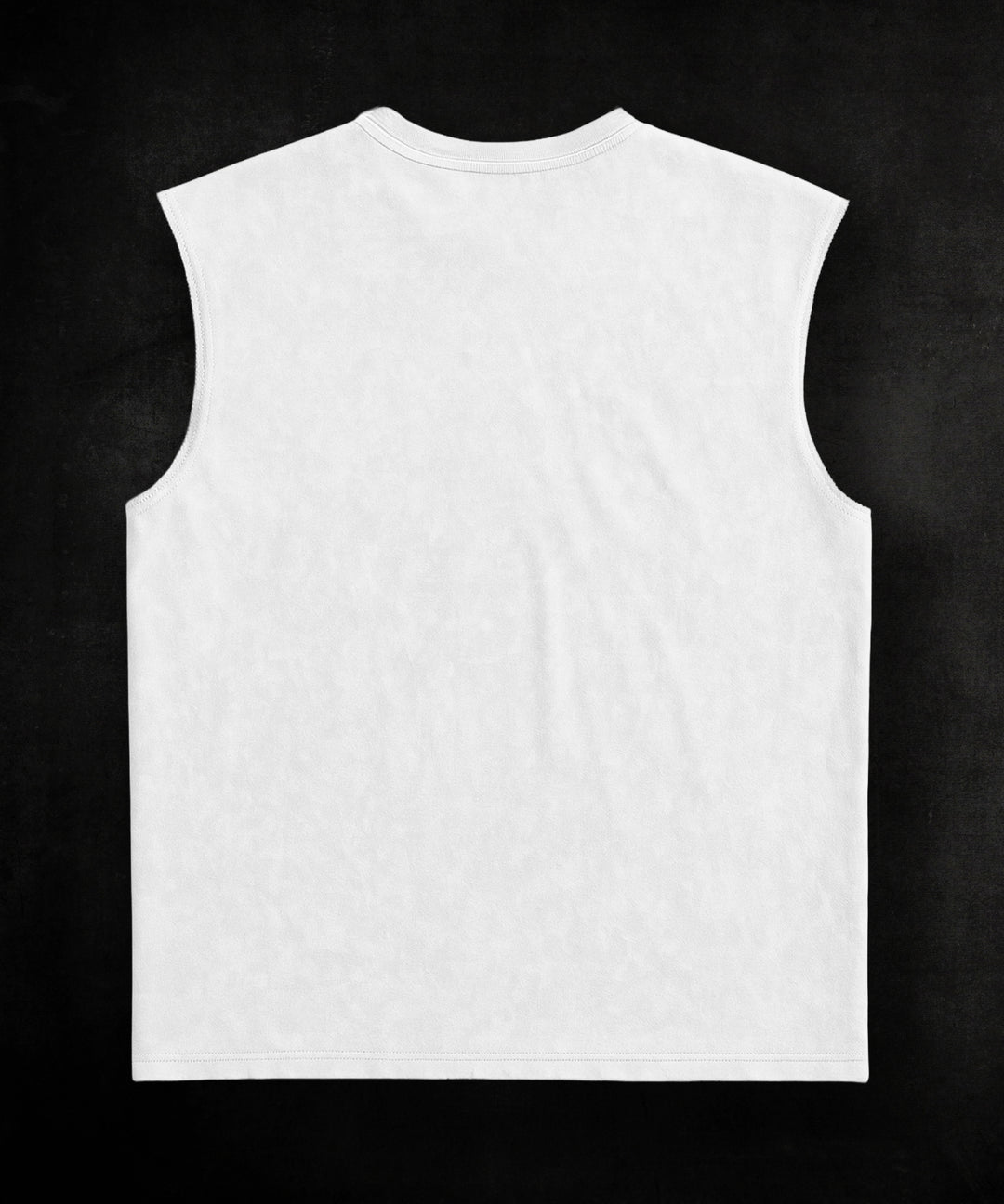 WASHED OUT RAW EDGE Printed* Sleeveless Vest#16