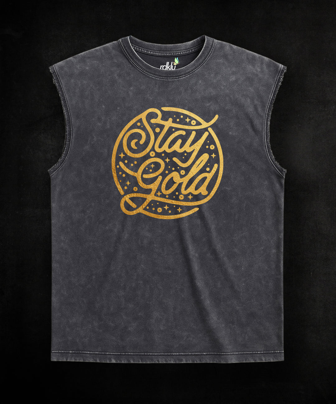 WASHED OUT PRINTED SLEEVELESS VEST #22