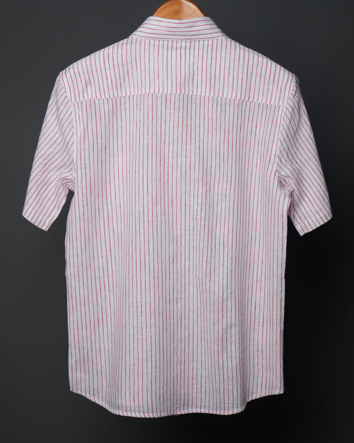 Crimson Pinstripe* Striped Shirt #41