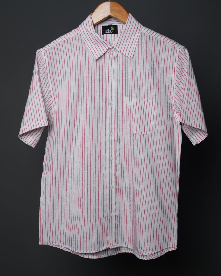 Crimson Pinstripe* Striped Shirt #41