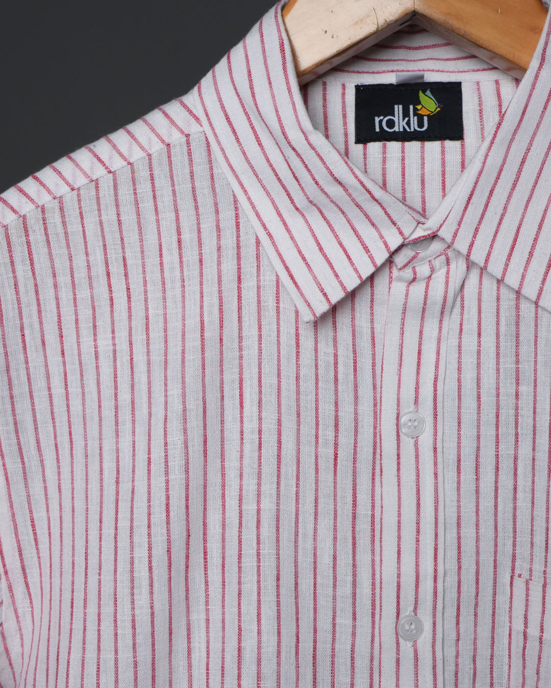 Crimson Pinstripe* Striped Shirt #41