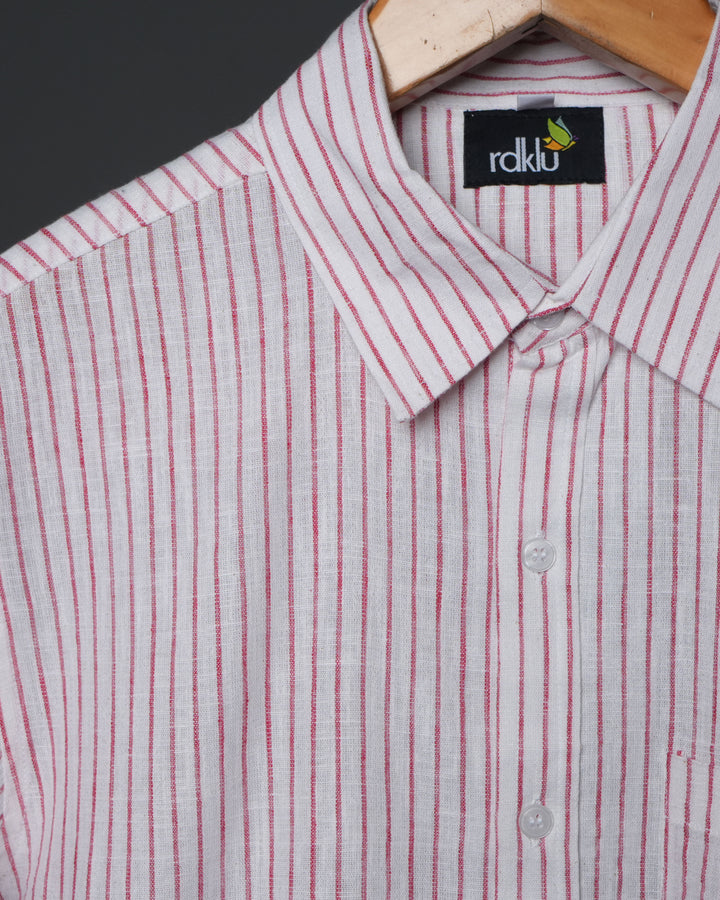 Crimson Pinstripe* Striped Shirt #41