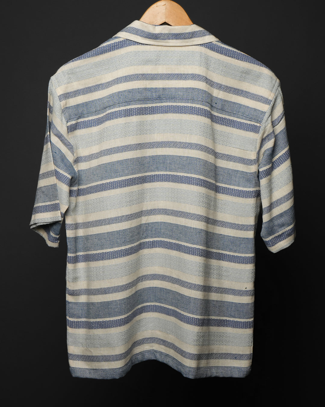 Blue Striped * Cuban Collar shirt #200