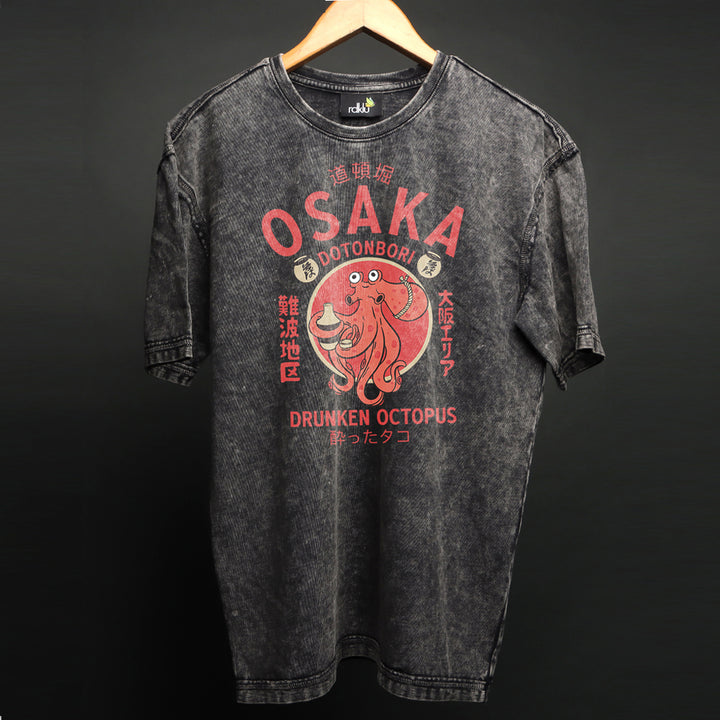 DOTONBORI - RAW EDGE HEAVY GSM ACID WASH OVERSIZED TEE