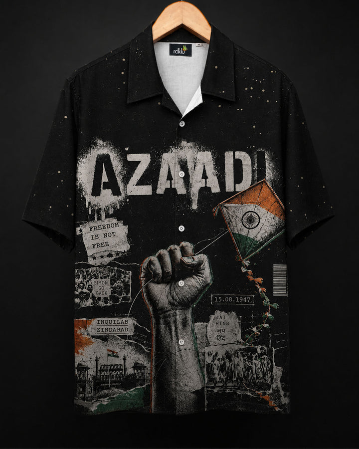 Freedom* Printed Cuban SHIRT #23
