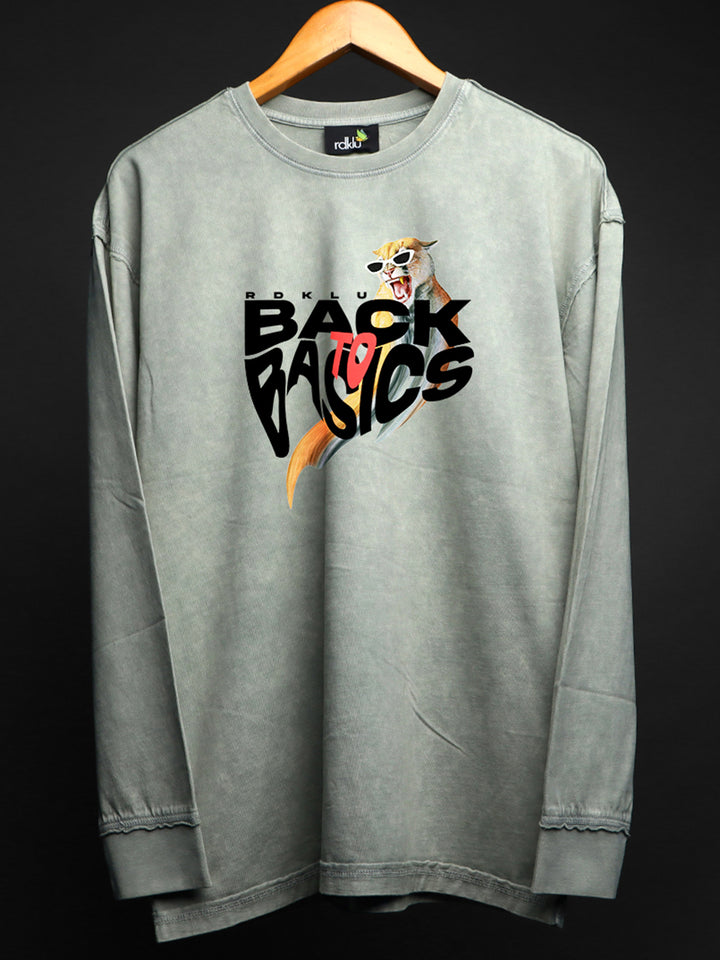 SILVER HAZE * WASHED OUT Printed SWEATSHIRT #20