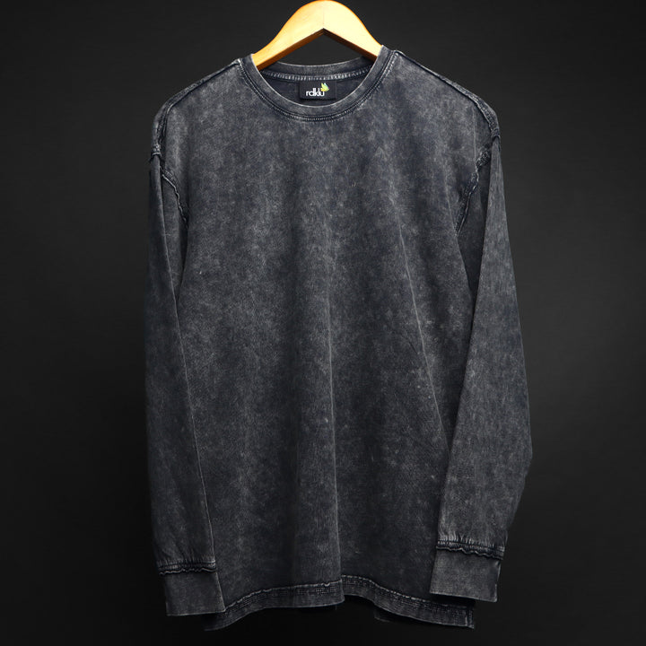 STEEL ASH - RAW EDGE * ACID HEAVY GSM SWEATSHIRT #13