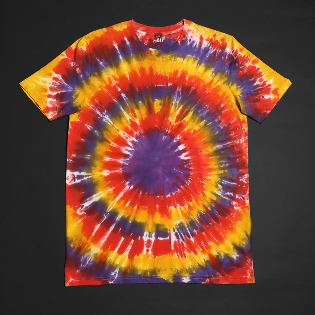 Men Tie And Dyed - Men's  Tie & Dye Co-Ord Tee & Shorts Set#10