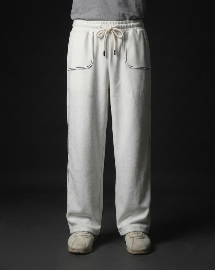 SUEDE WIDE LEG JOGGER #57