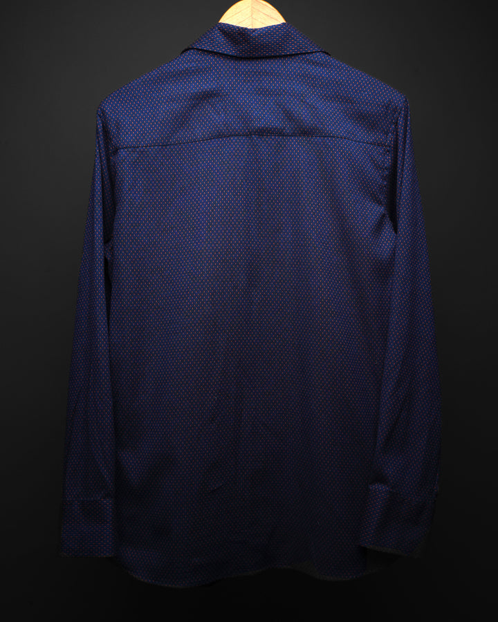 Midnight Dobby Zip Shirt Front #184