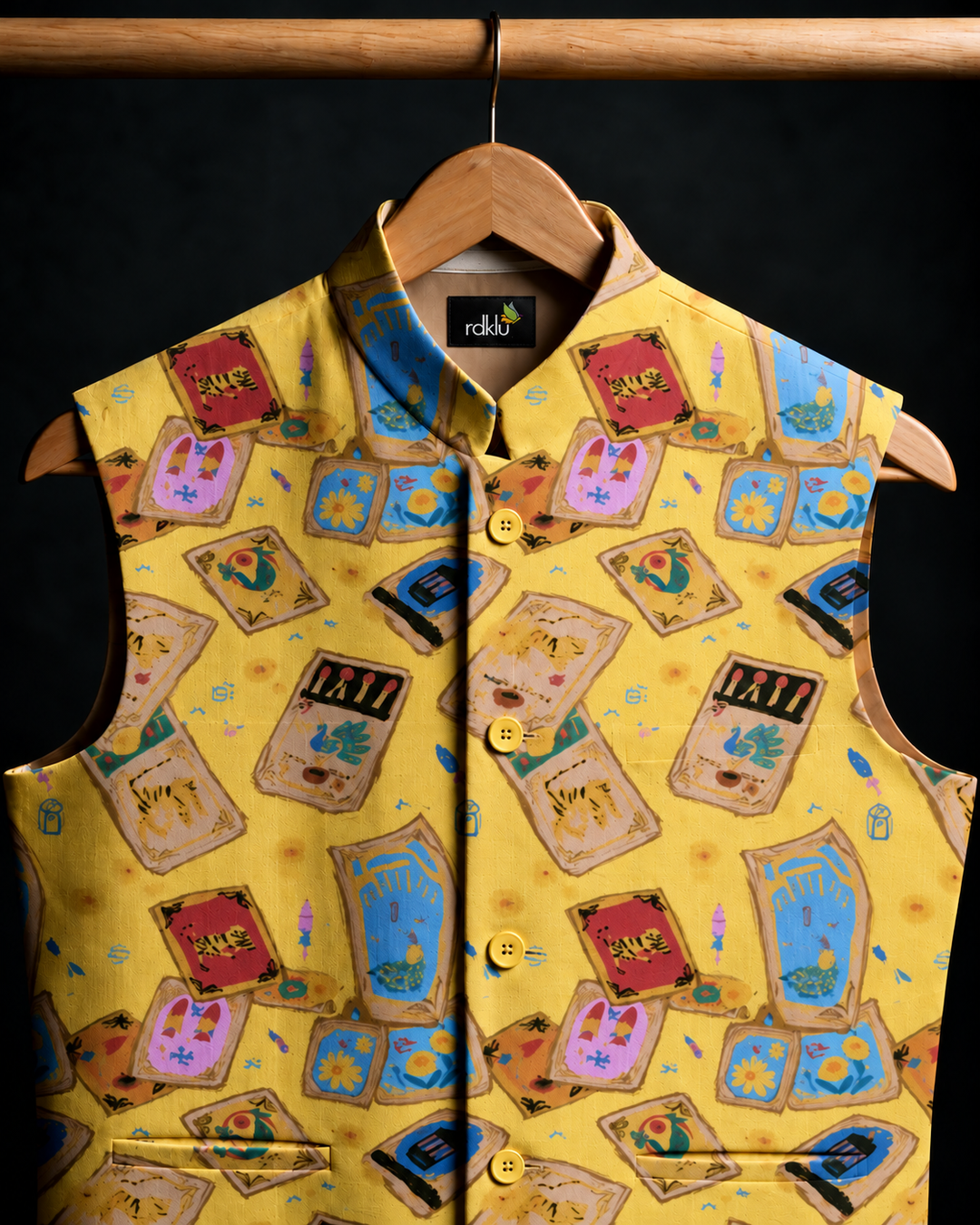 Taash Night Printed Waistcoat #19