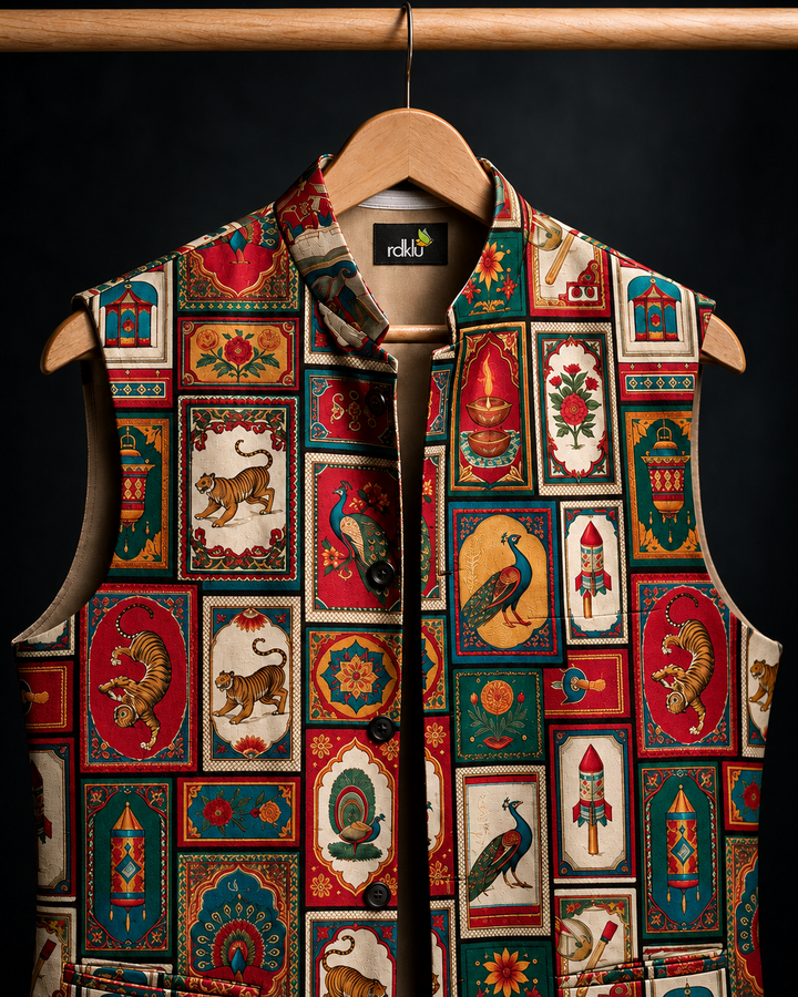Utsav Chitra Printed Waistcoat #20