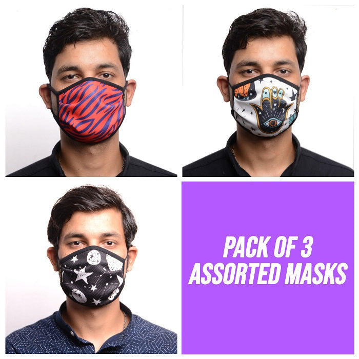Rdklu Essential Masks - RDKLU 3 LAYERED WASHABLE MASK ASSORTED PACK#3