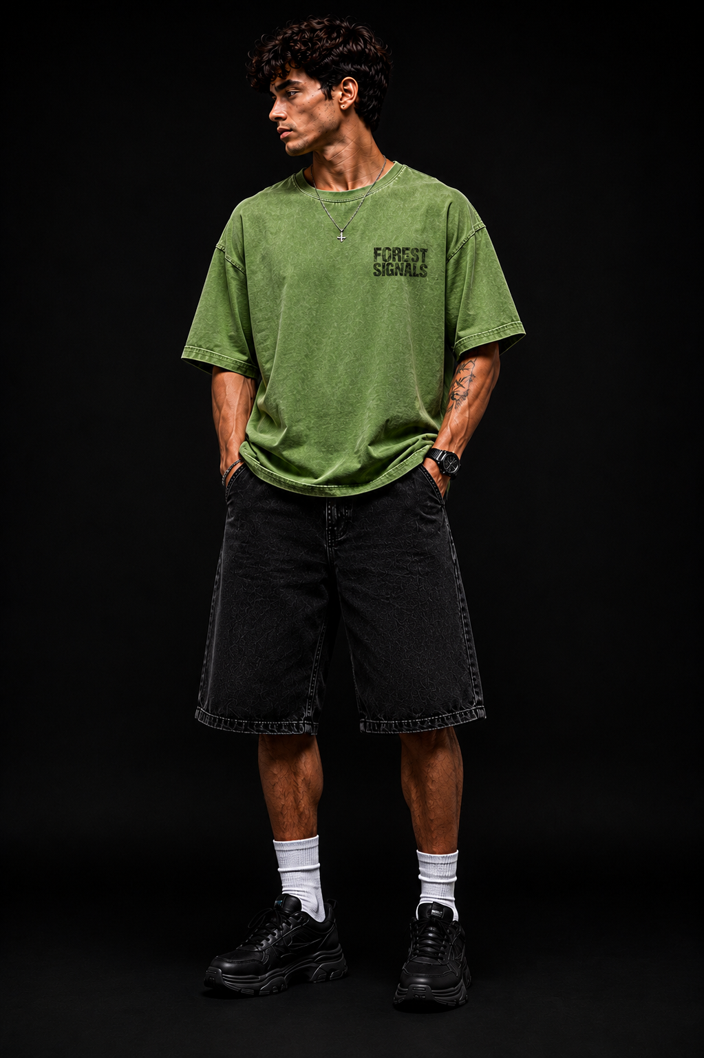 Urban Forest * ACID WASH OVER SIZE TEE #390