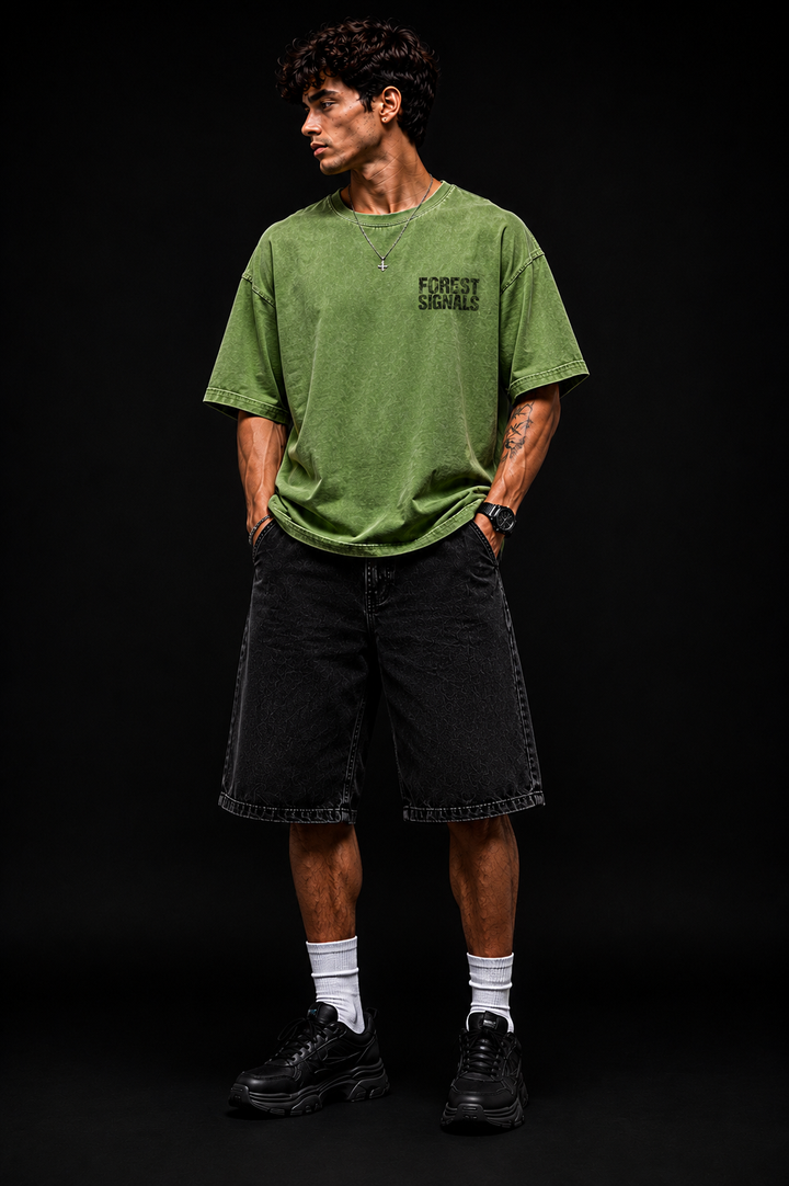 Urban Forest * ACID WASH OVER SIZE TEE #390