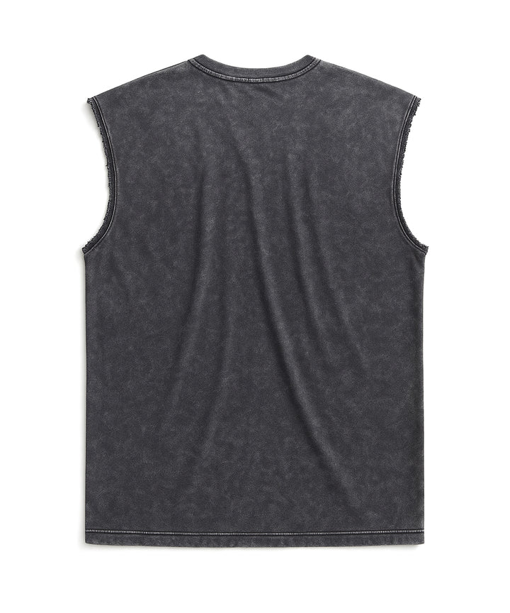 WASHED OUT PRINTED SLEEVELESS VEST #26