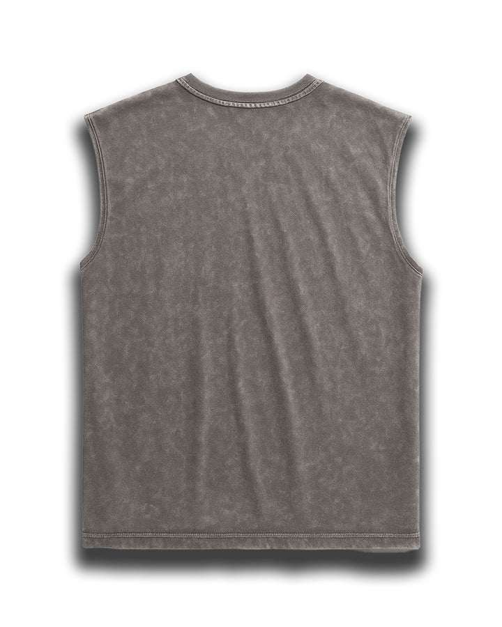 GELATO * WASHED OUT PRINTED VEST #44