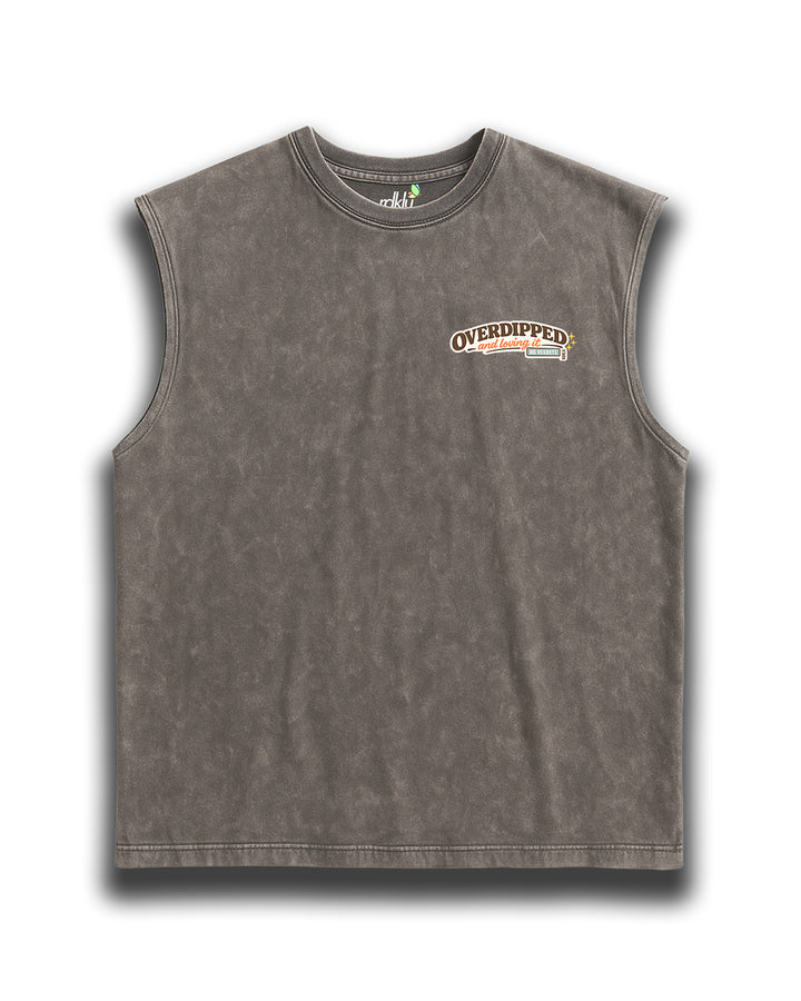 SATURA * WASHED OUT PRINTED VEST #45