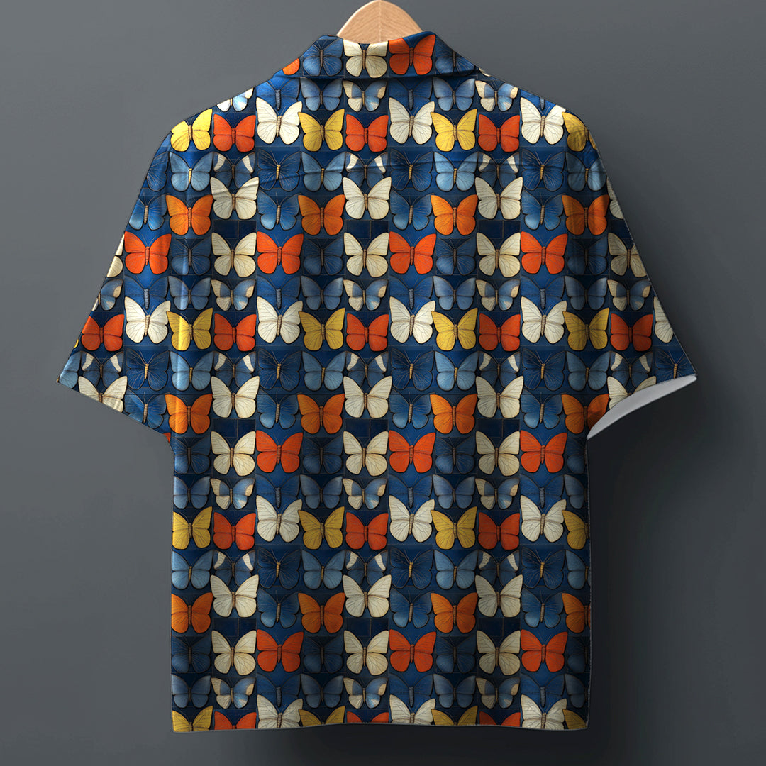 FLIGHT OF COLORS * Printed Cuban SHIRT #5