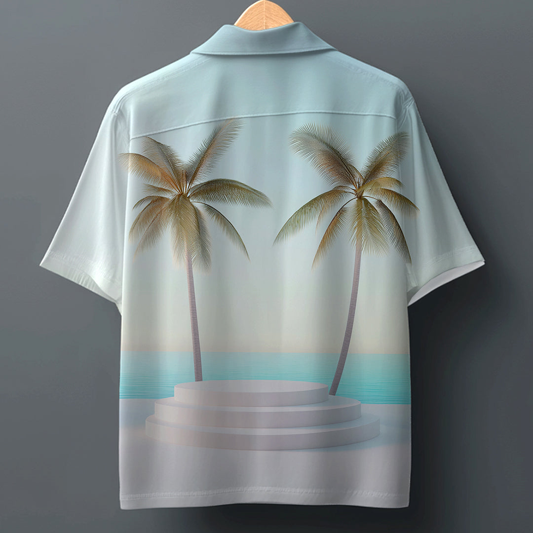 COASTAL CALM * Printed Cuban SHIRT #7