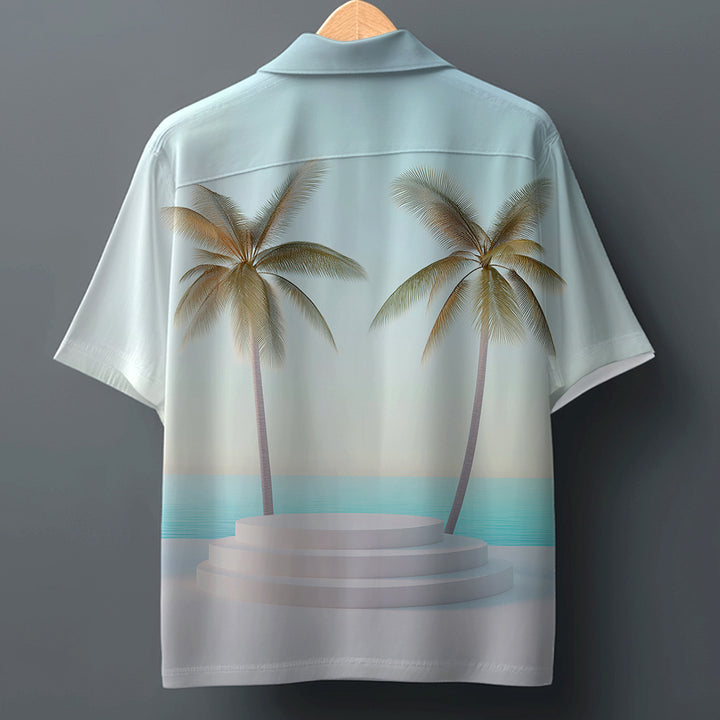 COASTAL CALM * Printed Cuban SHIRT #7