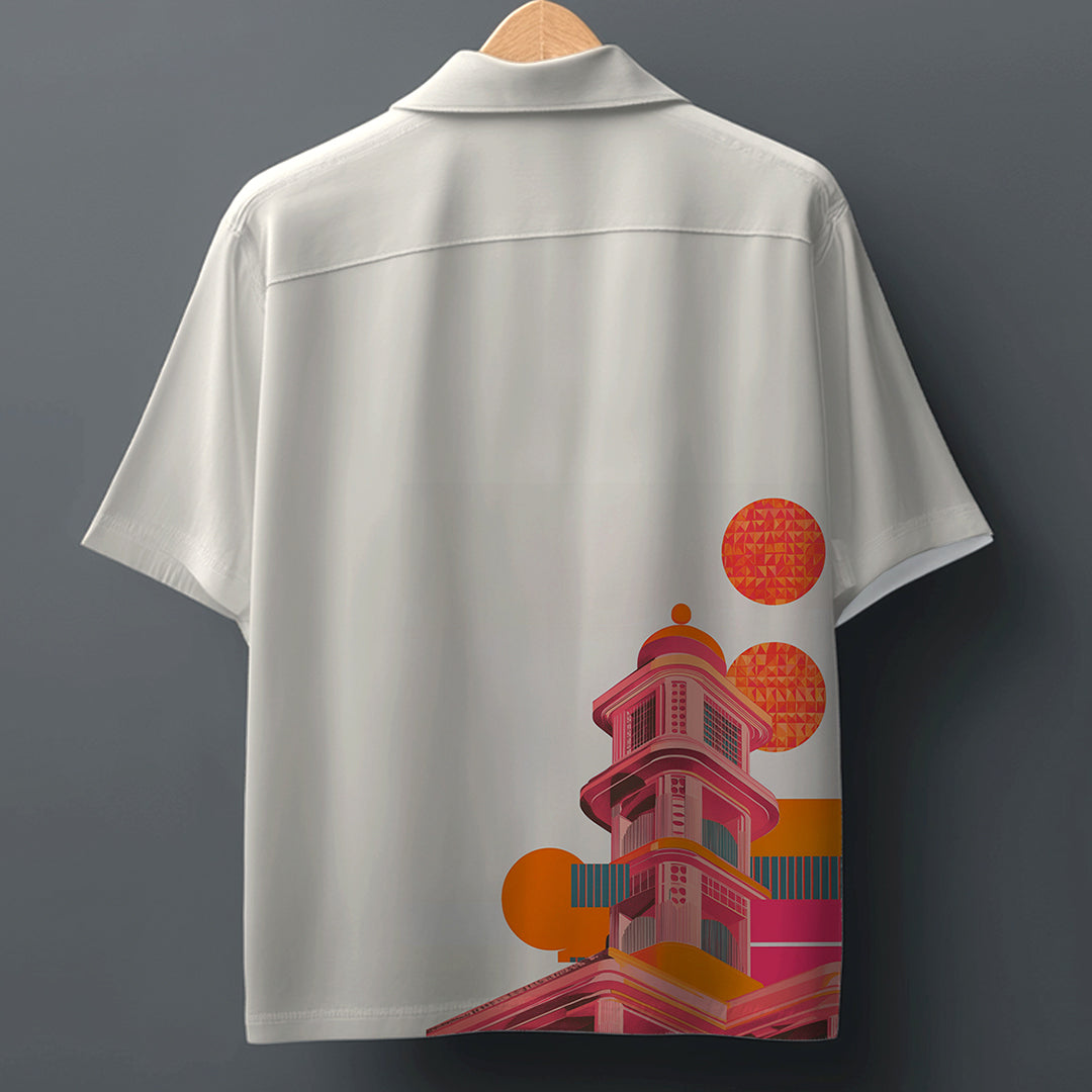 SUNSET SPIRES * Printed Cuban SHIRT #8