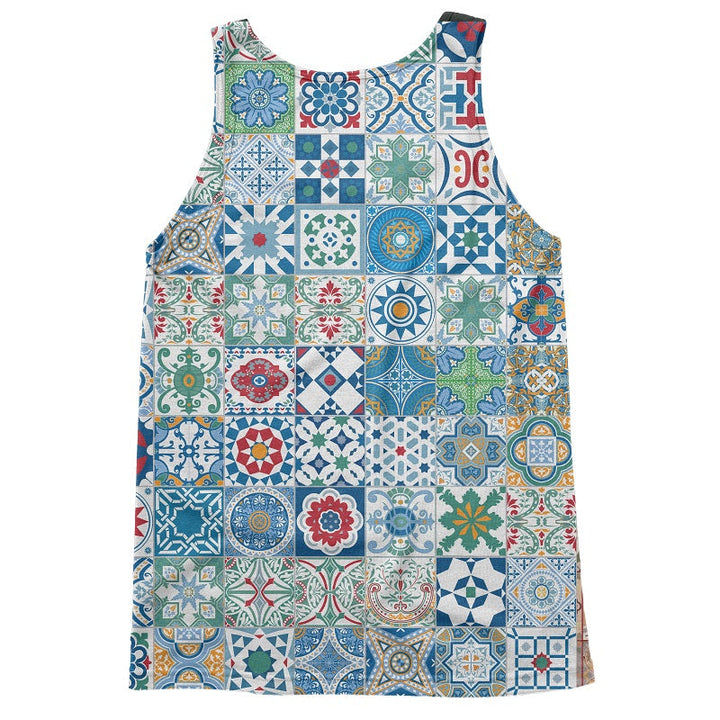 Cotton Sandos - Mosaic Blue - RDKLU Men's Cotton Sando#17