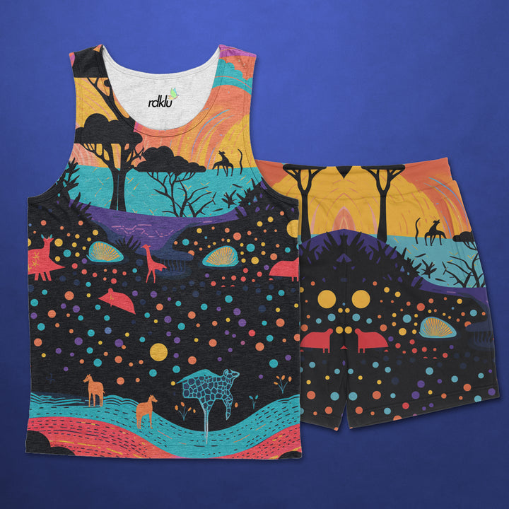 PRINTED SANDO & SHORT CO-ORD SET#3