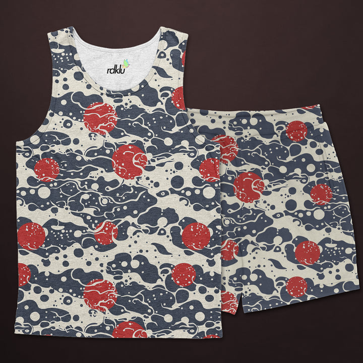 PRINTED SANDO & SHORT CO-ORD SET#6