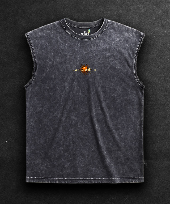 JUNGLE KING * WASHED OUT PRINTED VEST #35