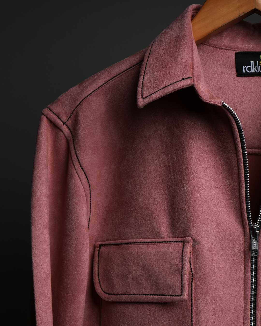 Indian Red - Suede Zip Shirt #162