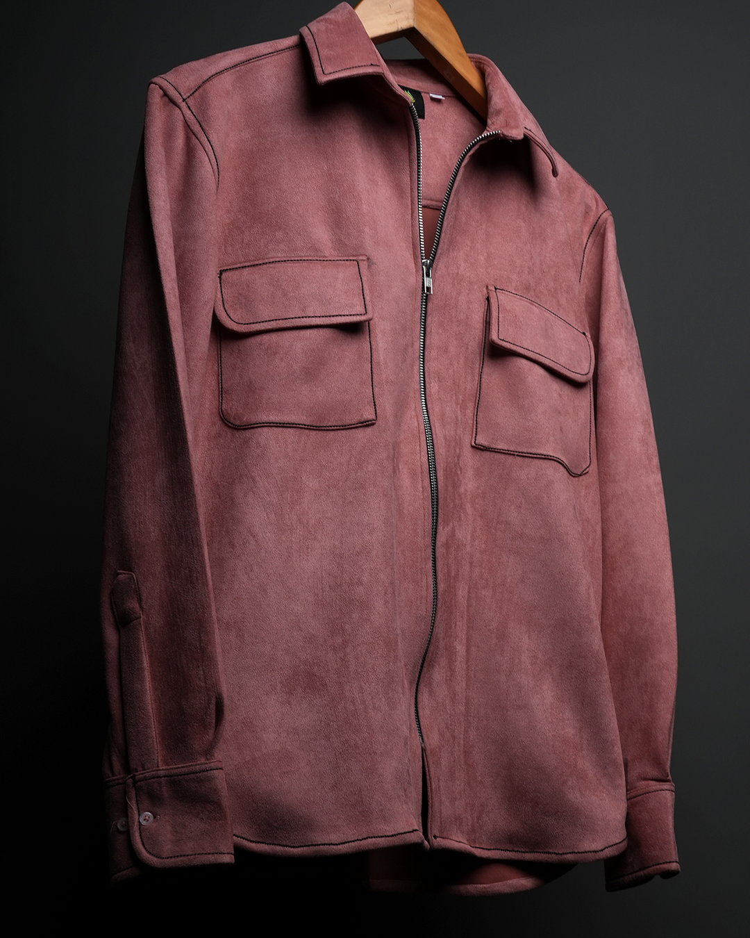 Indian Red - Suede Zip Shirt #162